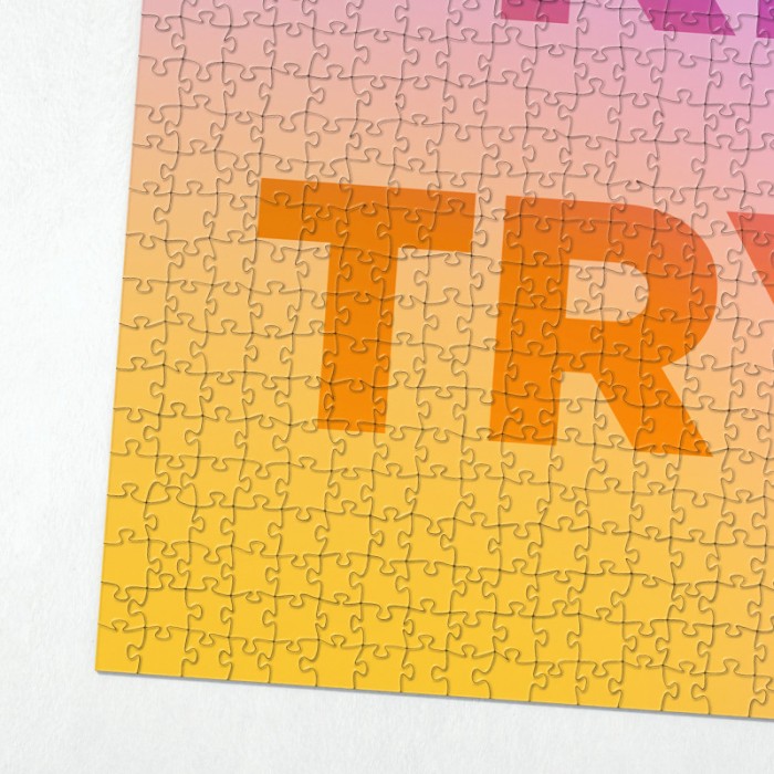 adult puzzle with message