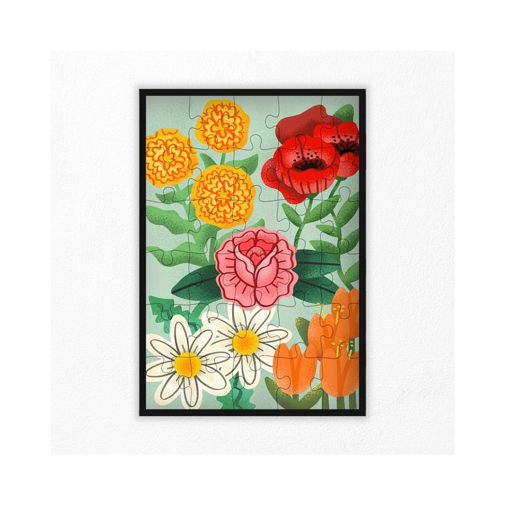 puzzle enfant fleurs