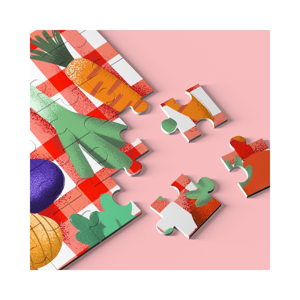 wooden vegetable puzzle for children