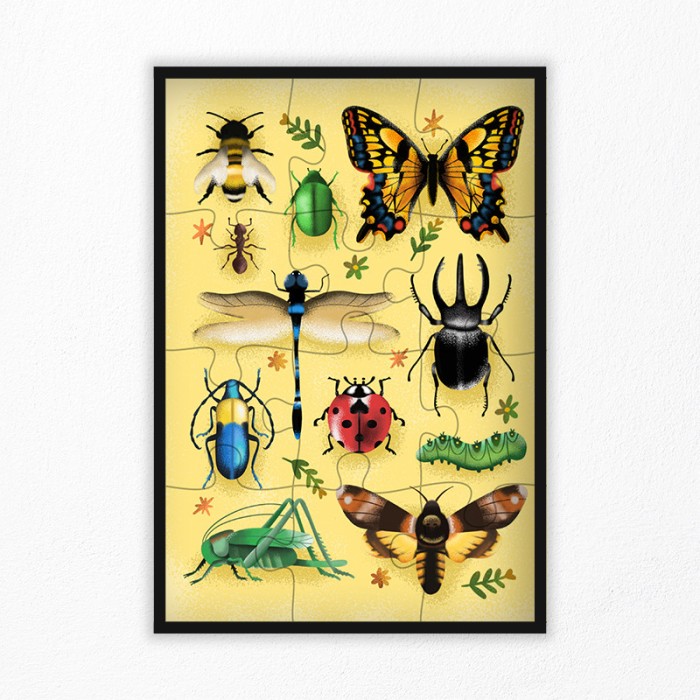 puzzle insectes 12 pieces
