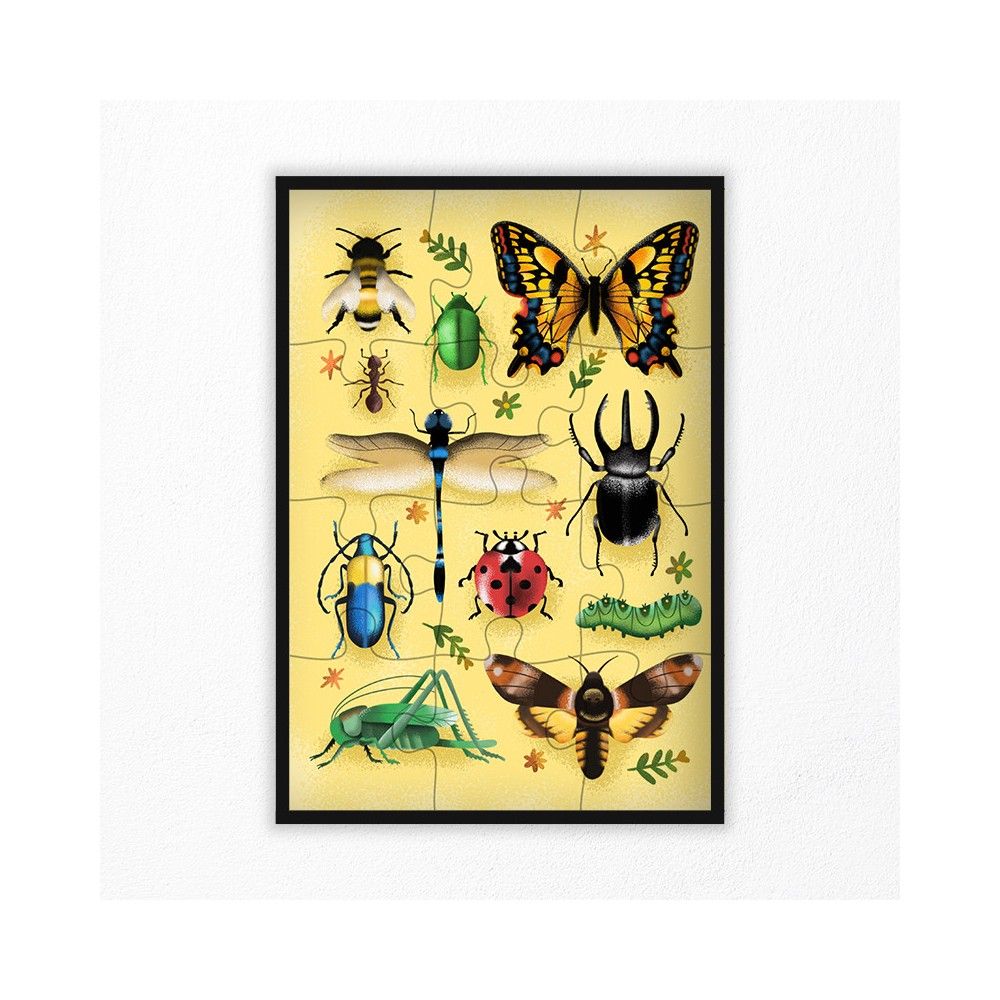 12-piece insect puzzle