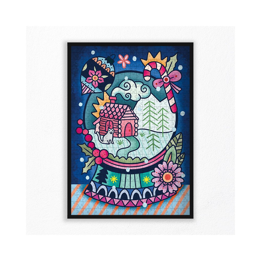winter snow globe 500 pieces puzzle