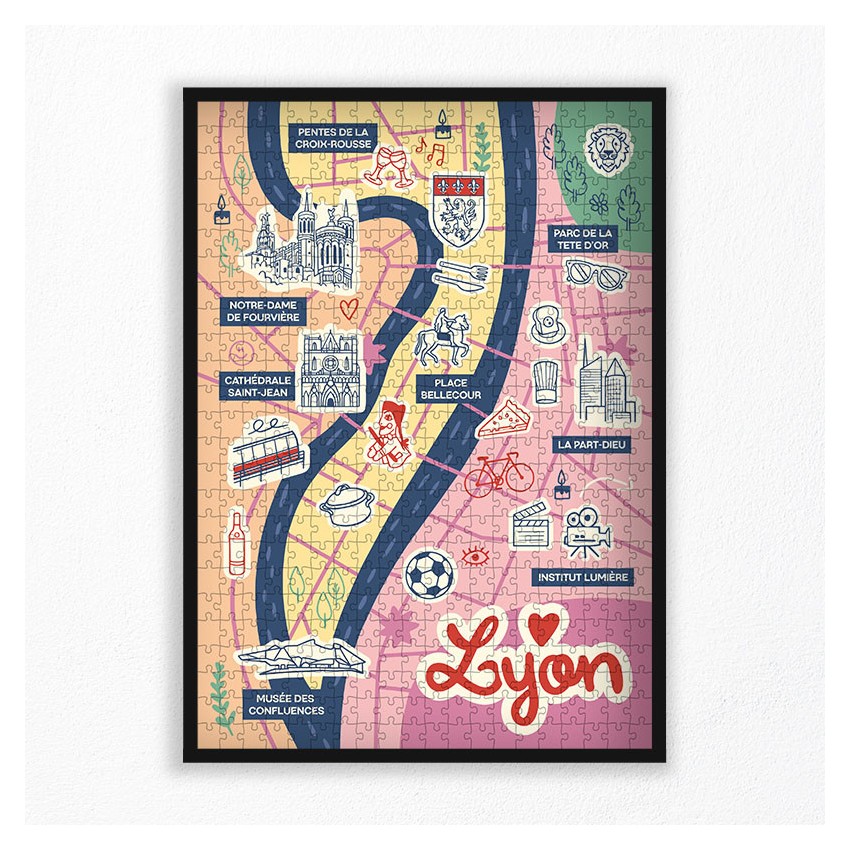 500 pieces Lyon Map Puzzle