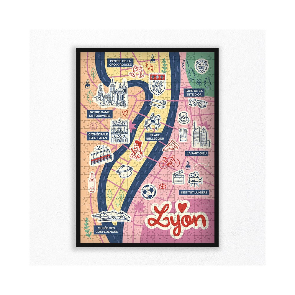 500 pieces Lyon Map Puzzle