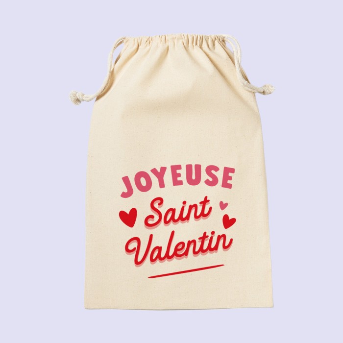 Pochon Emballage Cadeau Saint Valentin