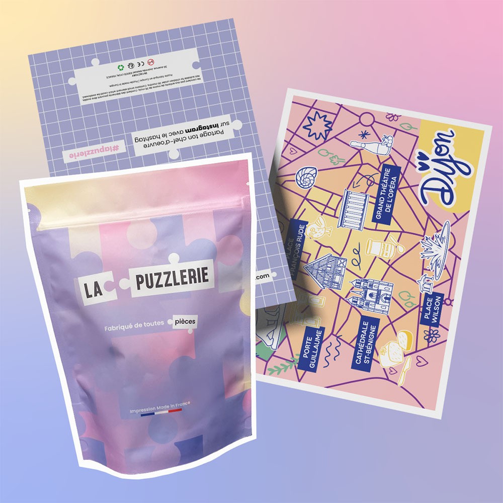 Dijon Puzzle 500 or 1000 Pieces | Dijon City Puzzle | La Puzzlerie