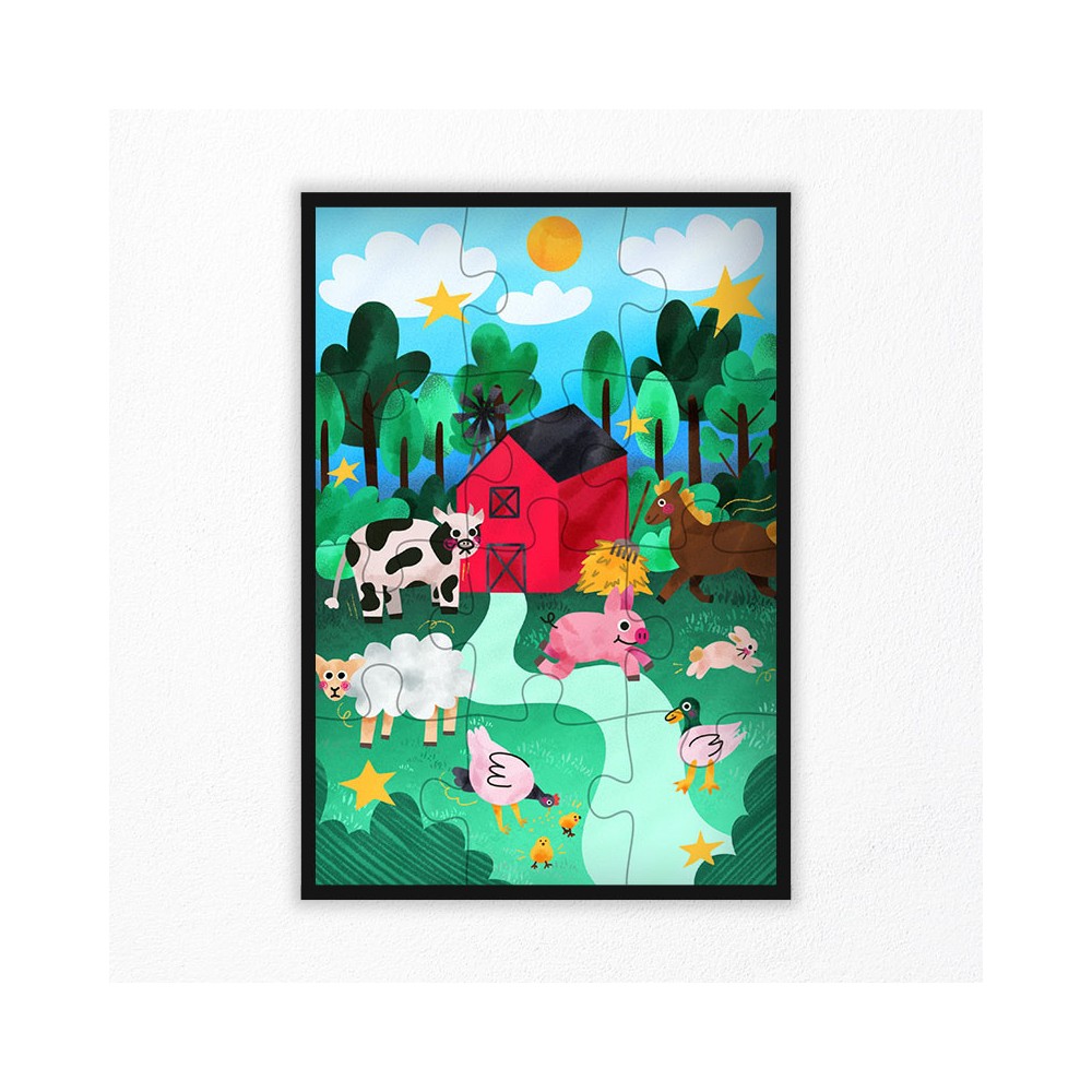 Children's Farm Animals Puzzle 12 pcs