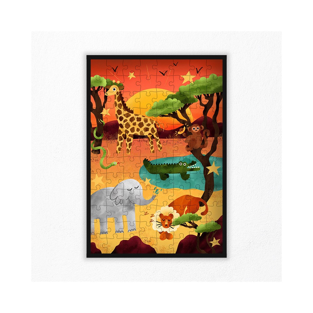 Puzzle Animaux de la Savane 96 pcs